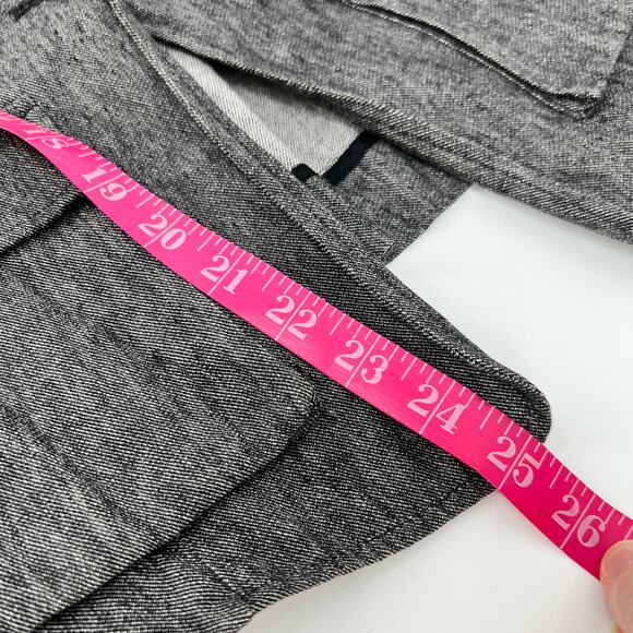 Vince Linen Blend Jacket Womens Size 6 Gray One Button Notch Lapel Collar Blazer - Picture 11 of 11